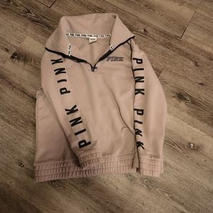 Pink Half Zip Pull Over size small